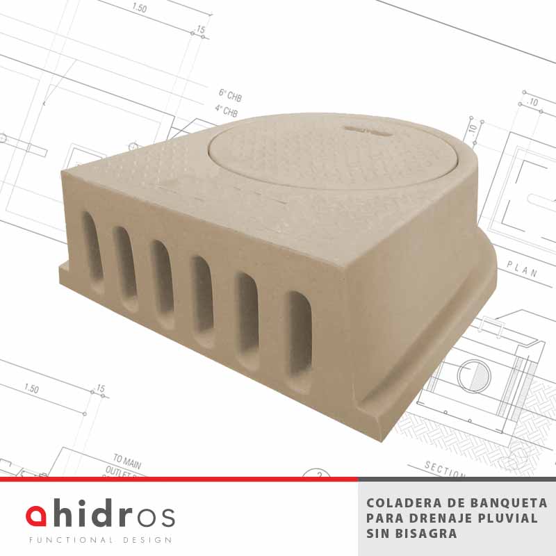 Coladera de Banqueta para Drenaje Pluvial sin Bisagra AL06