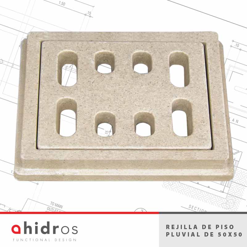 Rejilla de Piso Pluvial de 50X50 AL07