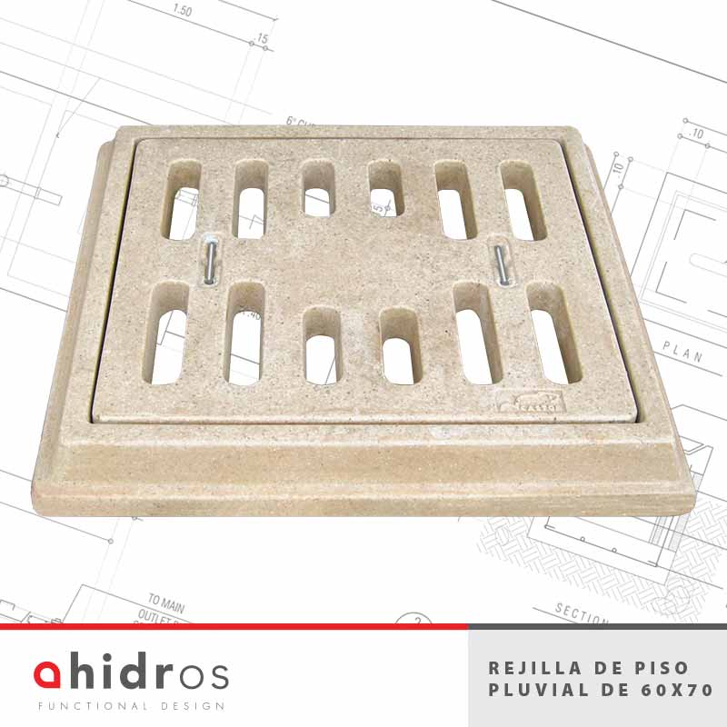 Rejilla de Piso Pluvial 60X70 AL10